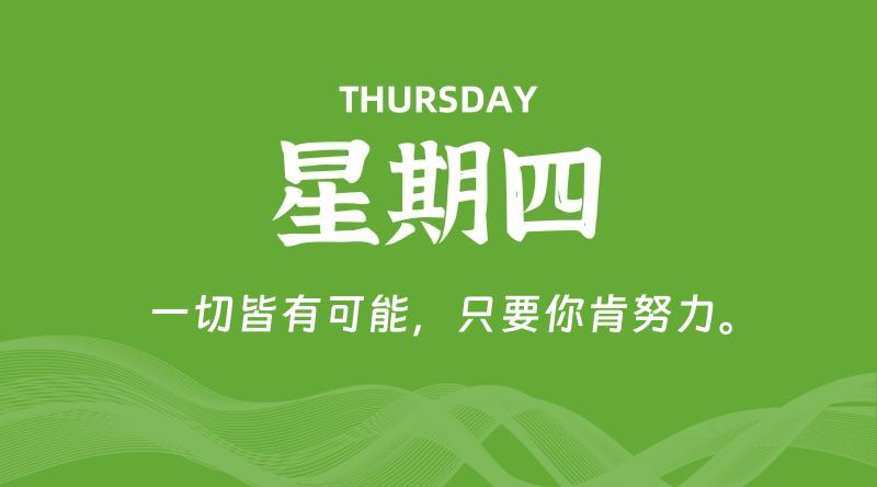07月31日,星期四, 每天60秒读懂全世界!